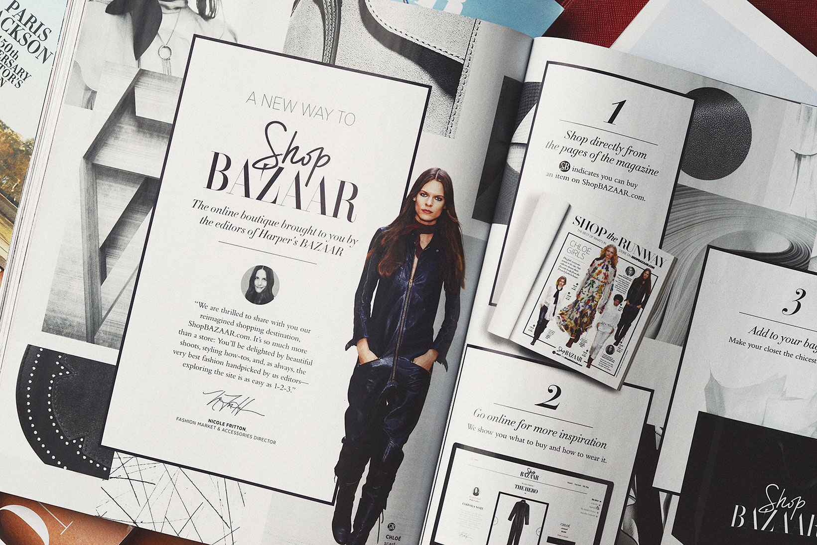 ShopBAZAAR launch in Harper's Bazaar printed magazine